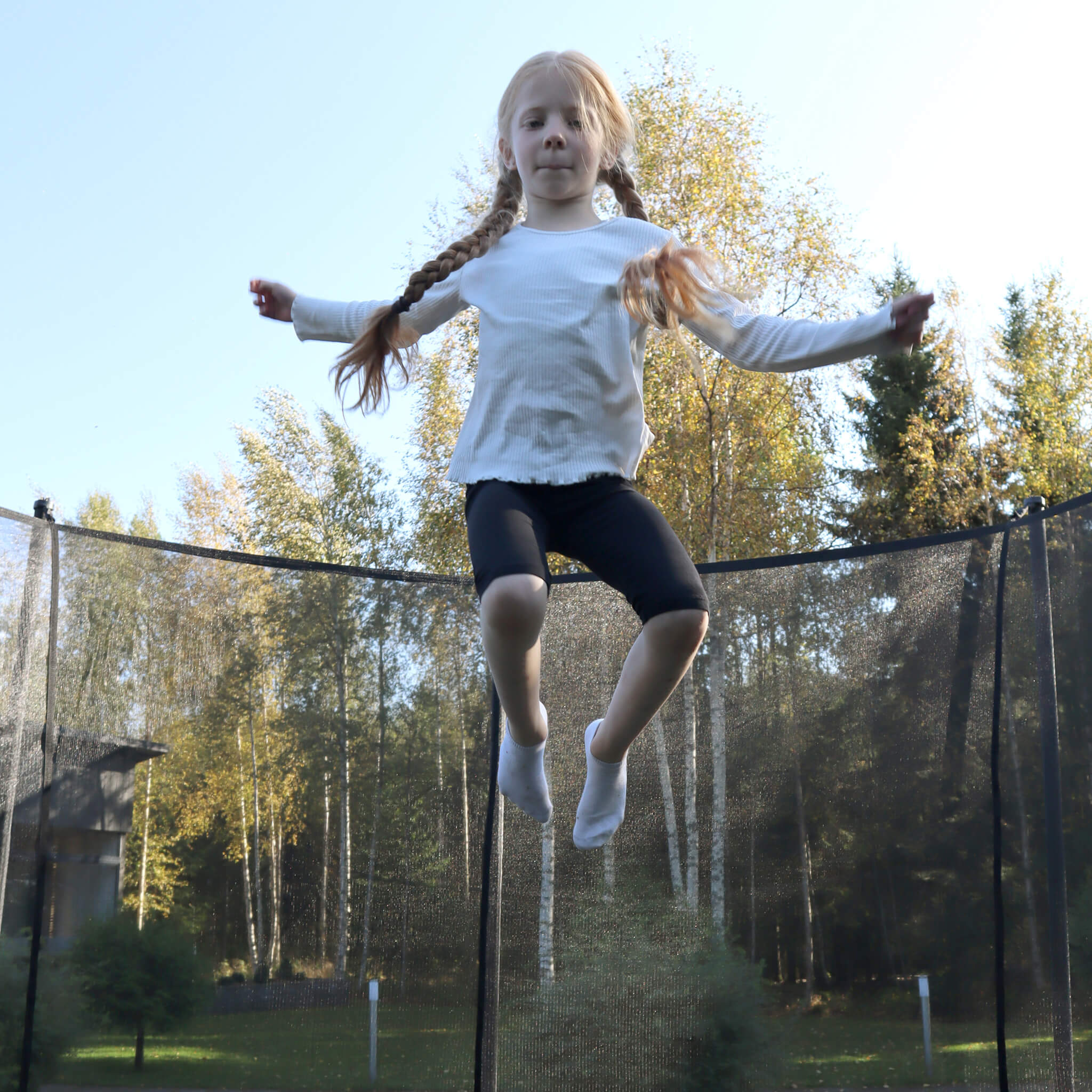 ACON Air 4,6m Pyöreä trampoliini turvaverkolla ja tikkailla - Image 3