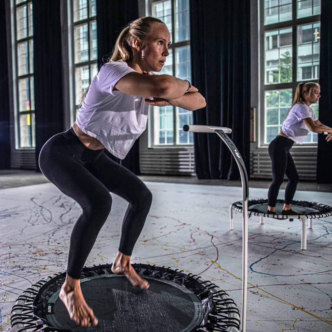 ACON Fit 1,12 m Trampoliini pyöreä, Valkoinen - Image 4