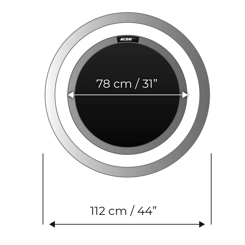 ACON Fit 1,12 m Trampoliini pyöreä, Valkoinen - Image 6