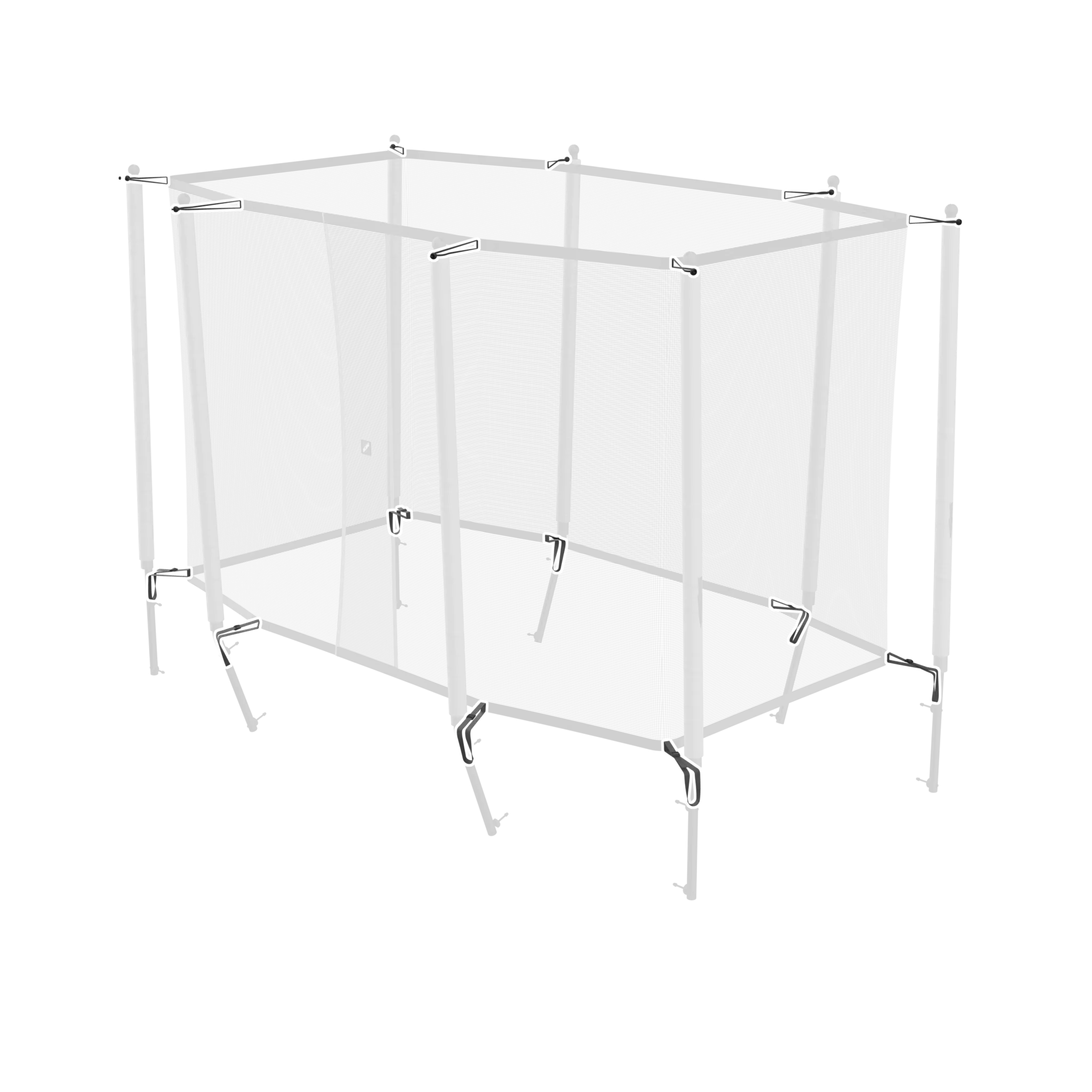Turvaverkon säädettävä hihna- ja kiinnityslenkkipaketti ACON 13/16 HD turvaverkoille. - Image 2
