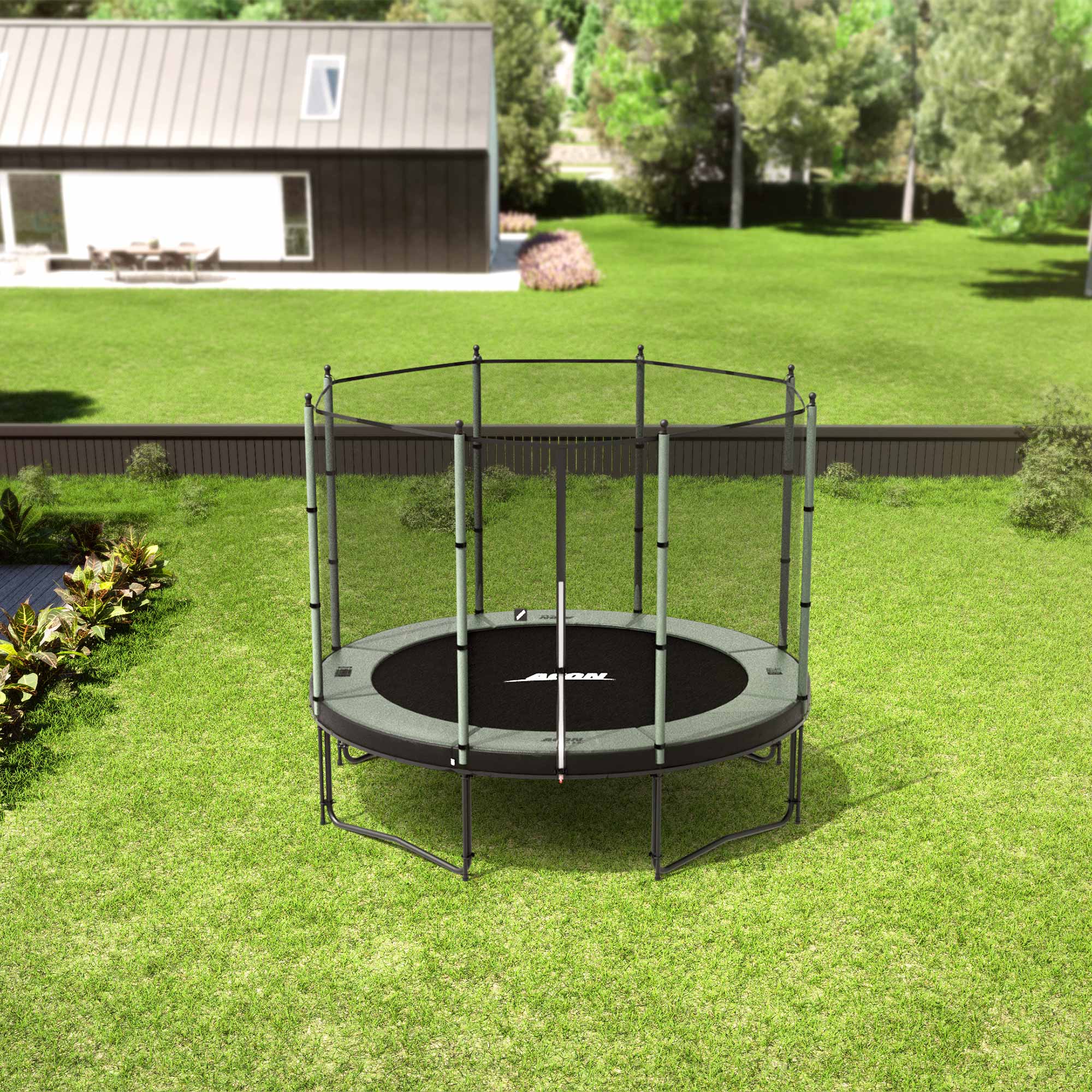 ACON Air 3,0m pyöreä trampoliini standard turvaverkolla ja tikkailla - Image 3