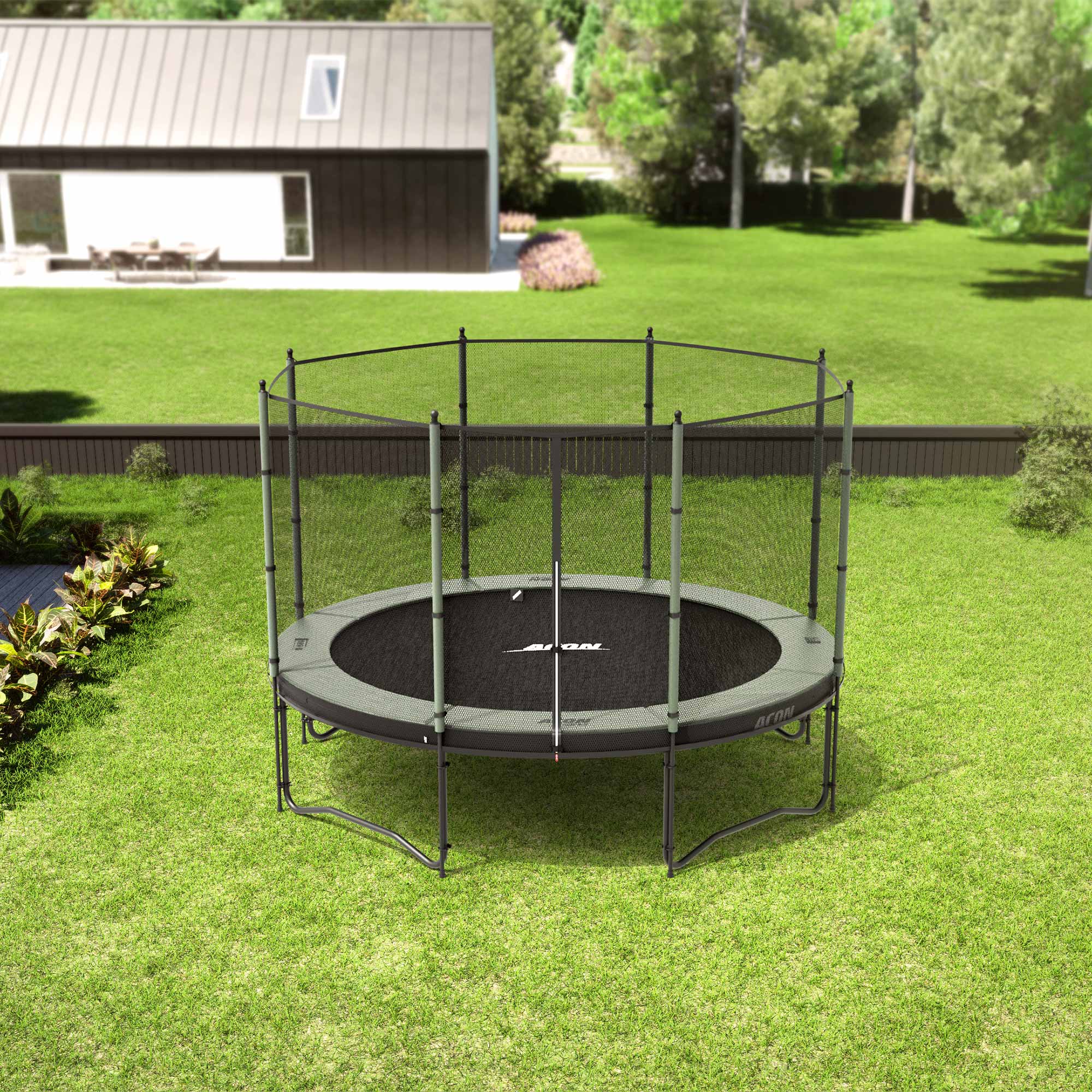 ACON Air 3,7m pyöreä trampoliini standard turvaverkolla ja tikkailla - Image 3